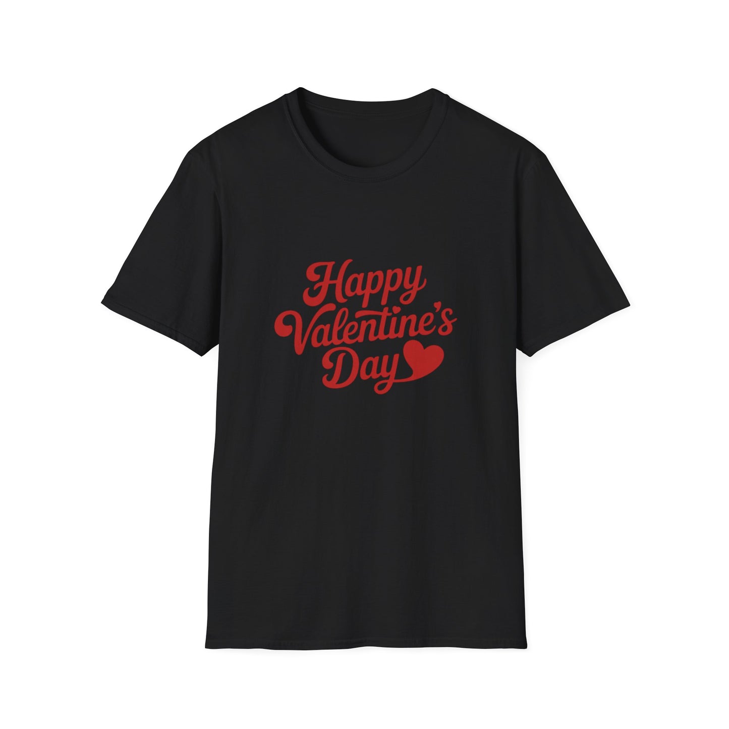 Happy Valentine's Day T-Shirt | Romantic Heart Script Love Tee | Sweet Gift for Couples | Expressive Celebration Apparel