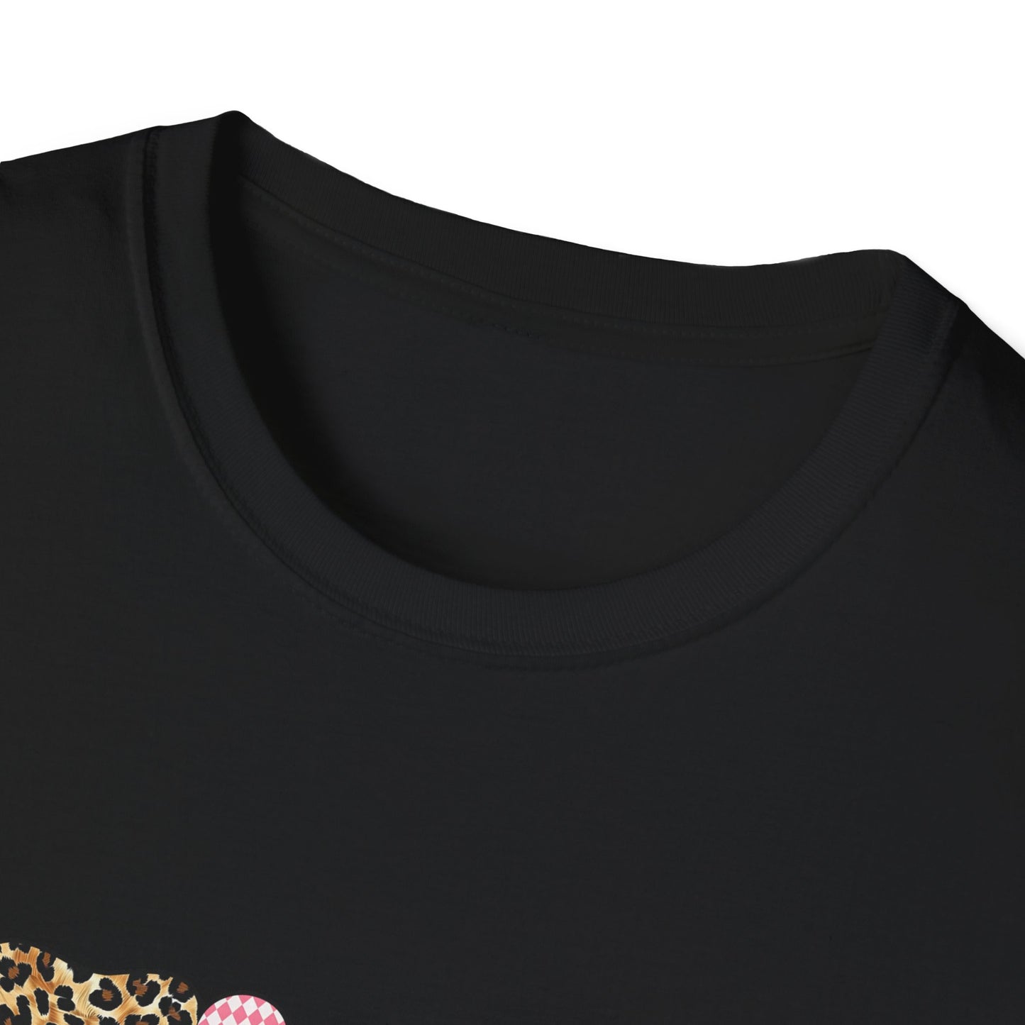 Edgy "Stupid Cupid" T-Shirt - Sarcastic Anti-Valentine's Day Tee with Retro Leopard & Glitter Patterns