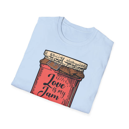 Adorable "Love is my Jam" Jar T-Shirt | Sweet Romantic Tee Gift for Her | Unique Vintage Style Valentine's Day Shirt