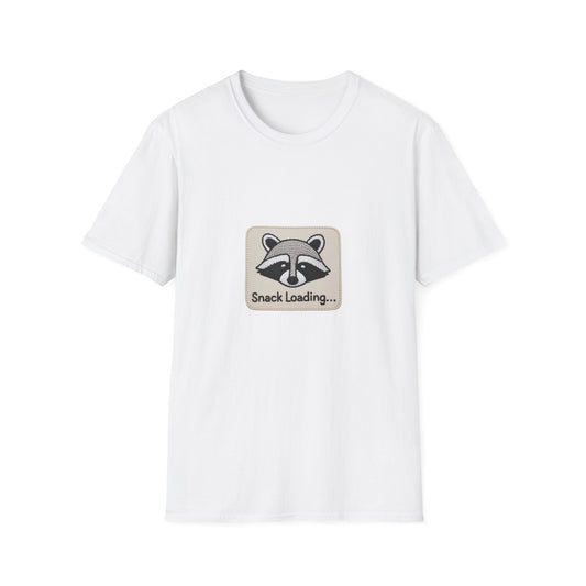 Epic Raccoon 'Snack Loading' T-Shirt | Funny Foodie Animal Lover Gift Tee