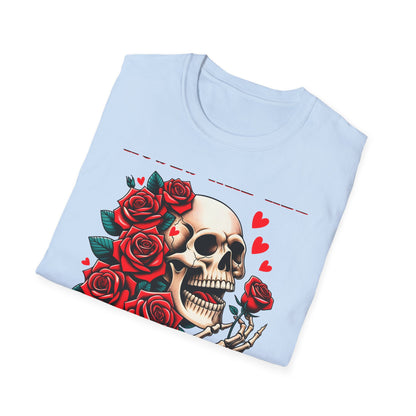 Epic 'Roses Are Red Inside I'm Dead' T-Shirt | Edgy Skull & Rose Gothic Tee | Dark Humor Statement Apparel