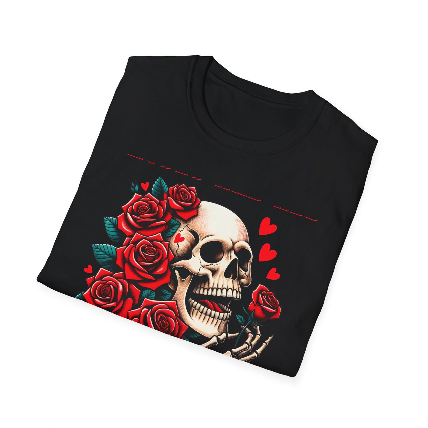 Epic 'Roses Are Red Inside I'm Dead' T-Shirt | Edgy Skull & Rose Gothic Tee | Dark Humor Statement Apparel