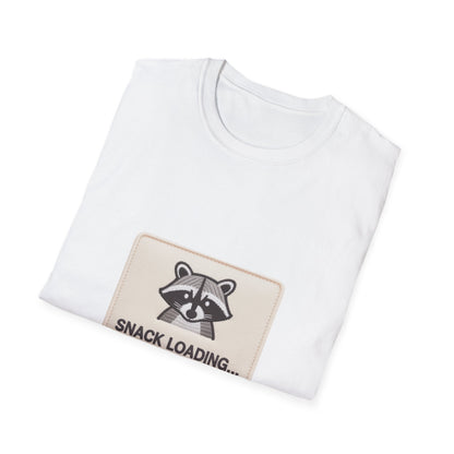 Awesome 'Snack Loading' Raccoon T-Shirt - Funny Animal Humor Tee for Foodies, Gamers & Hungry Souls!