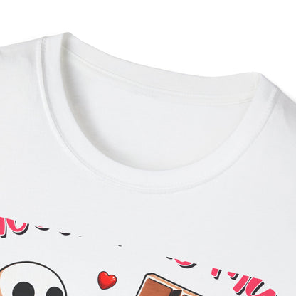 Funny Skeleton & Chocolate Valentine T-Shirt - Adorable 'Chocolate is My Valentine' Tee for Sweethearts & Singles