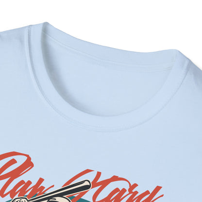 Classic Baseball Play Hard Champion T-Shirt | Vintage Athletic Department Super Team Tee | Dynamic Sports Fan Gift