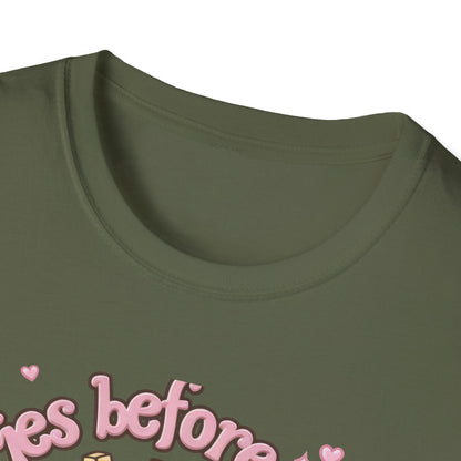 Cute 'Fries Before Guys' T-Shirt | Adorable Pink French Fry Lover Tee | Funny Foodie Graphic Top for Women & Teens