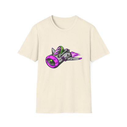 Epic Futuristic Spaceship T-Shirt | Vibrant Retro Sci-Fi Jet Design for Gamers & Space Enthusiasts