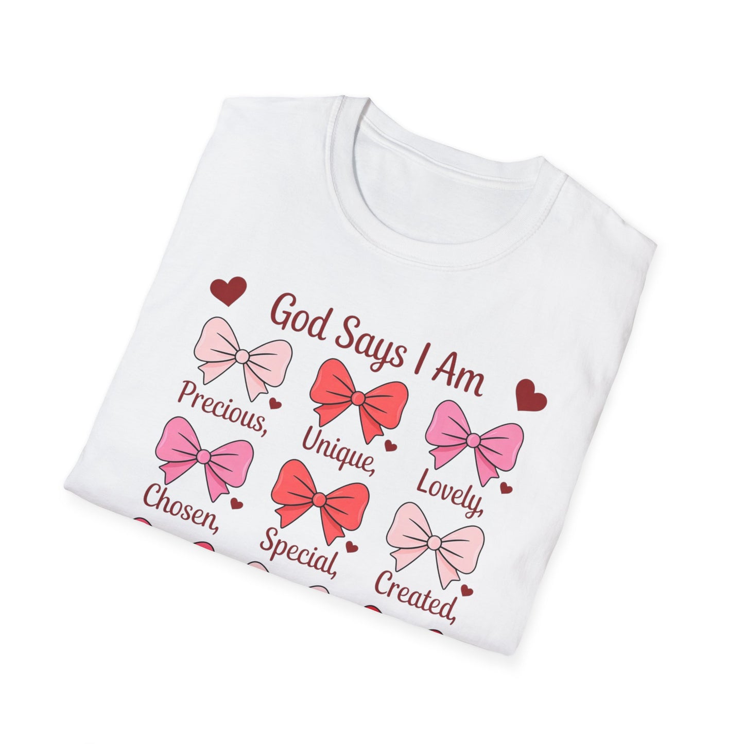 Uplifting God Says I Am T-Shirt | Empowering Christian Faith Tee for Women | Divine Self-Worth Affirmation Gift