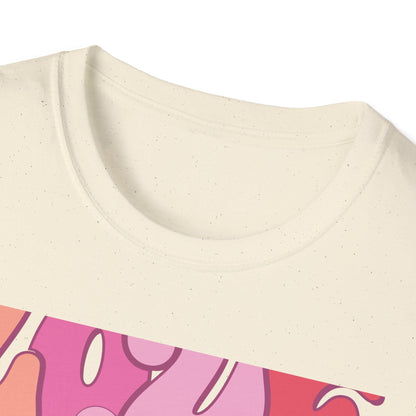 Groovy "LOVE MORE worry less" T-Shirt | Retro Happy Heart Tee | Positive Vibes Apparel for All | Inspiring Gift