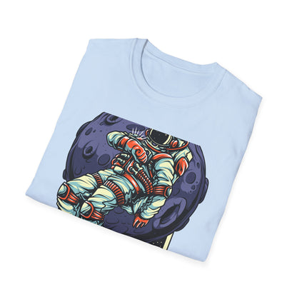 Epic Spaceman Time Check T-Shirt | Retro Astronaut Moon Mission Tee | Unique Sci-Fi Graphic Apparel for Space Lovers