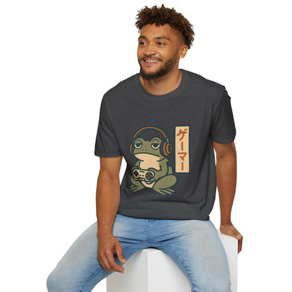 Gamer Frog Headphones Graphic T-Shirt