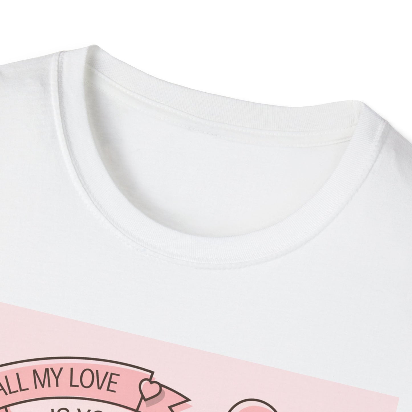 Charming 'All My Love Is Yours' Valentine's Day T-Shirt | Heart Balloon & Gift Boxes Tee | Romantic Gift Apparel