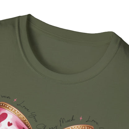 Chic Coquette Cherry Hearts Bow T-Shirt | Adorable Pink Romantic Aesthetic Tee | Sweet Valentine's Day Gift for Her