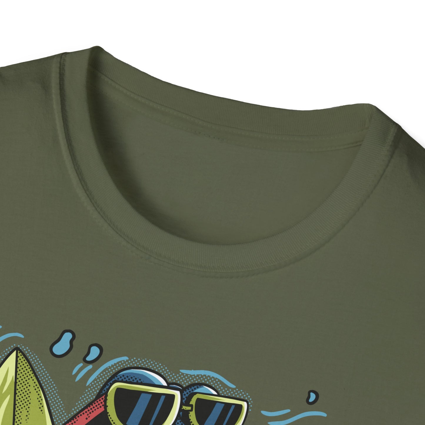 Chill Shark Summer Surfer T-Shirt | Funny Beach Vacation & Ocean Lover Tee | Awesome Ocean Vibes Gift for Men & Women