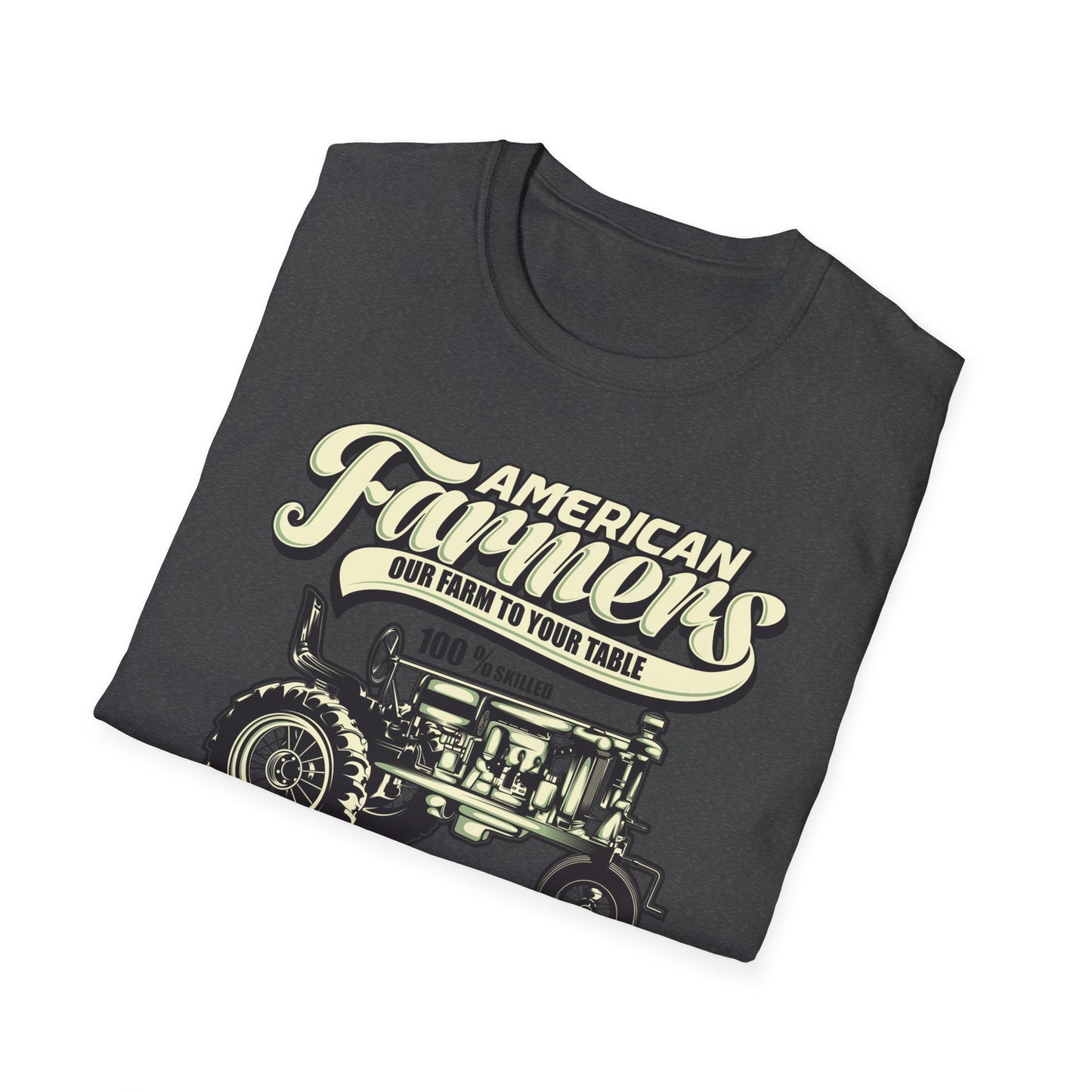 Dedicated American Farmers T-Shirt | Vintage Tractor Farm Life Tee | 'I Stop When I'm Done' Hard Work Agriculture Shirt Gift
