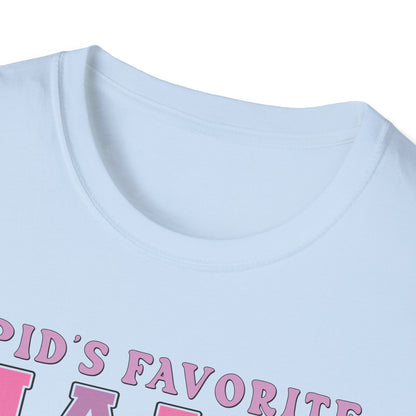 Cupid's Favorite Mama T-Shirt | Unique Valentine's & Mother's Day Gift for Her | Cute Pink Bow Graphic Tee
