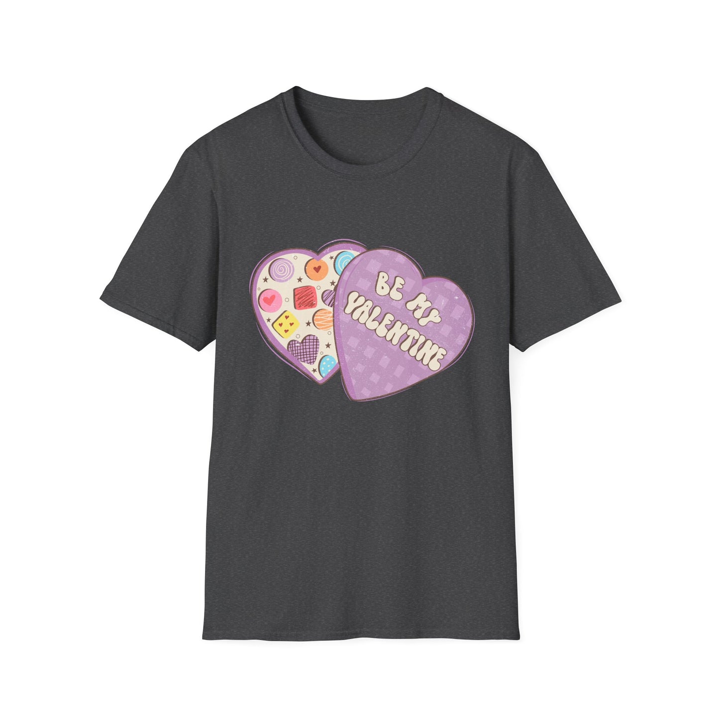 Sweet Retro Vintage 'Be My Valentine' Candy Heart Box T-Shirt | Adorable Valentine's Day Gift Tee