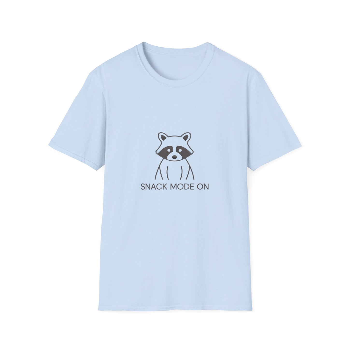 Ultimate Snack Mode Raccoon T-Shirt | Funny Trash Panda Tee for Foodies & Cozy Days | Cute Animal Lover Gift
