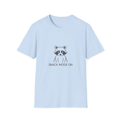 Ultimate Snack Mode Raccoon T-Shirt | Funny Trash Panda Tee for Foodies & Cozy Days | Cute Animal Lover Gift