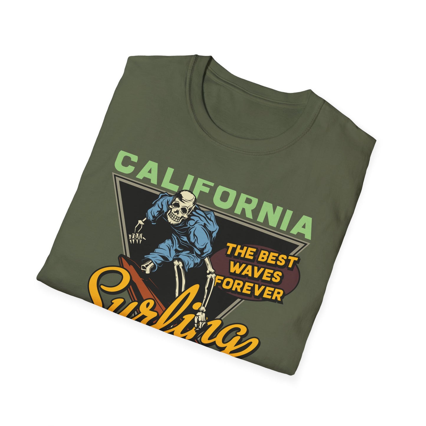 Rad Vintage California Skeleton Surfer T-Shirt - Ultimate Waves Paradise Tee