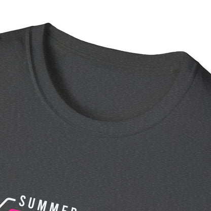 Stunning Tropical Sunset Surfer T-Shirt - Vibrant Beach Paradise Palm Tree Design Tee for Summer & Vacation