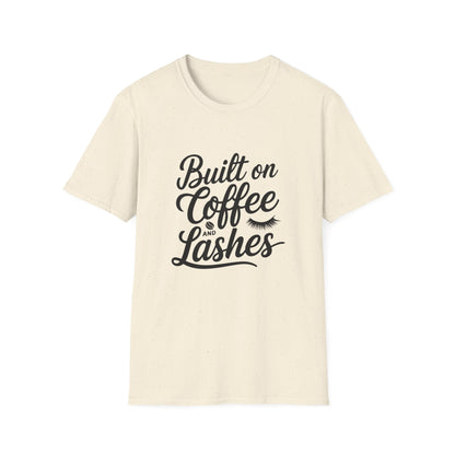 But First, Coffee & Lashes T-Shirt | Chic Morning Routine Tee for Her | Glam Caffeine Lover Top