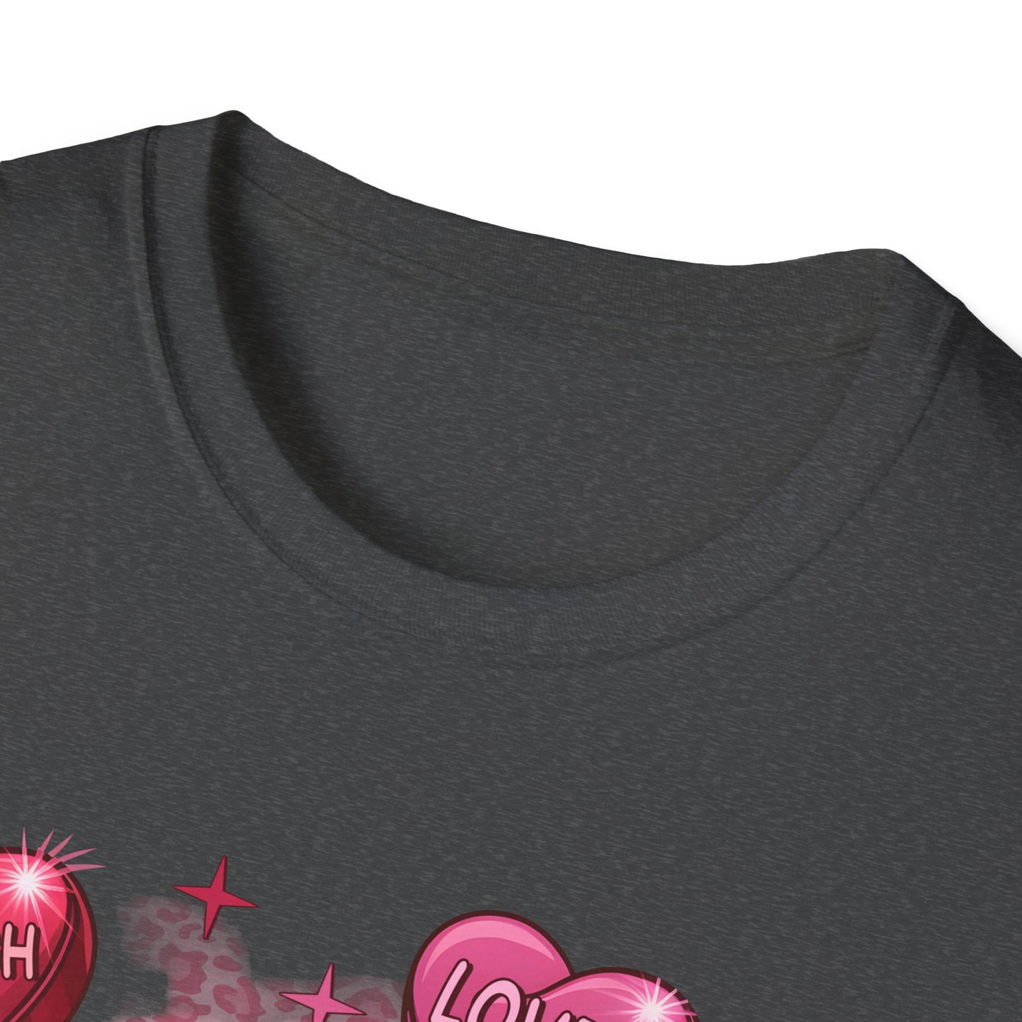 Vibrant 'You Are' Empowering T-Shirt | Self-Love Conversation Hearts & Leopard Print Tee for Women & Girls | Positive Affirmation Gift