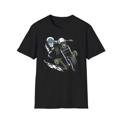 Epic Cafe Racer Motorcycle Rider T-Shirt - Thrilling Vintage Biker Tee for Adrenaline Junkies & Road Trip Lovers
