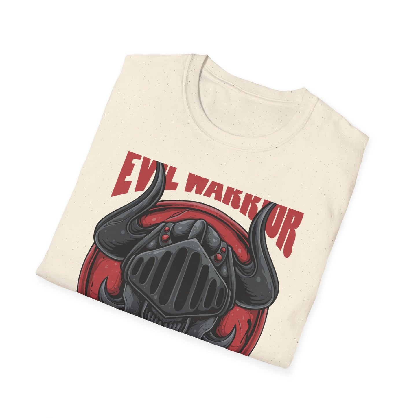 Epic Evil Warrior Horned Helmet T-Shirt | Menacing Dark Fantasy Skull Tee | Gamer Goth Apparel