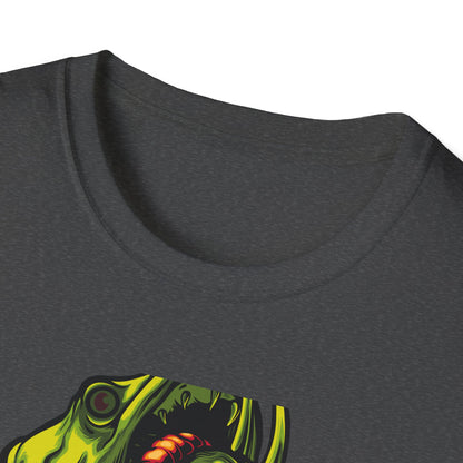 Epic Vicious Fish Strike T-Shirt - Dynamic Angler Graphic Tee with Fishing Bait Design