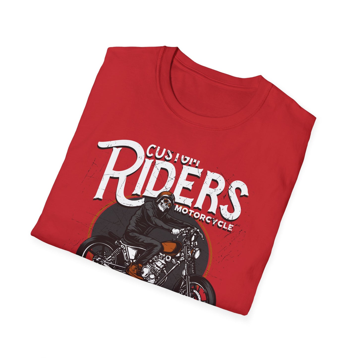 Epic Custom Riders T-Shirt - Skull Biker Motorcycle Tee - Vintage Distressed Grunge Apparel for Men & Women