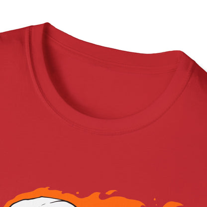 Epic Flaming Skull Skateboard T-Shirt – Rad Skater & Punk Rock Graphic Tee for Bold Street Style