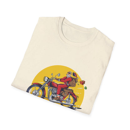 Epic Biker Santa Merry Christmas T-Shirt | Cool Motorcycle Rider Tee | Unique Holiday Gift for Men & Women | Festive Xmas Apparel