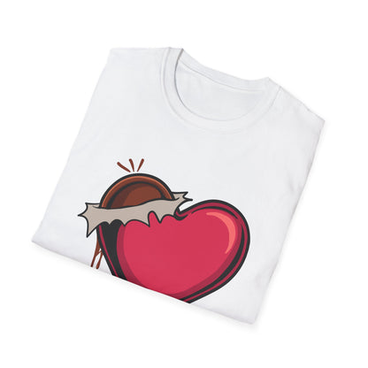 Irresistible Chocolate Heart T-Shirt | Sweet Love & Delicious Dessert Graphic Tee | Perfect Valentine's Day Gift