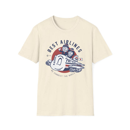 Retro Best Airlines Japan Travel T-Shirt - Awesome Vintage 787 Kyoto Pilot & Crew Graphic Tee