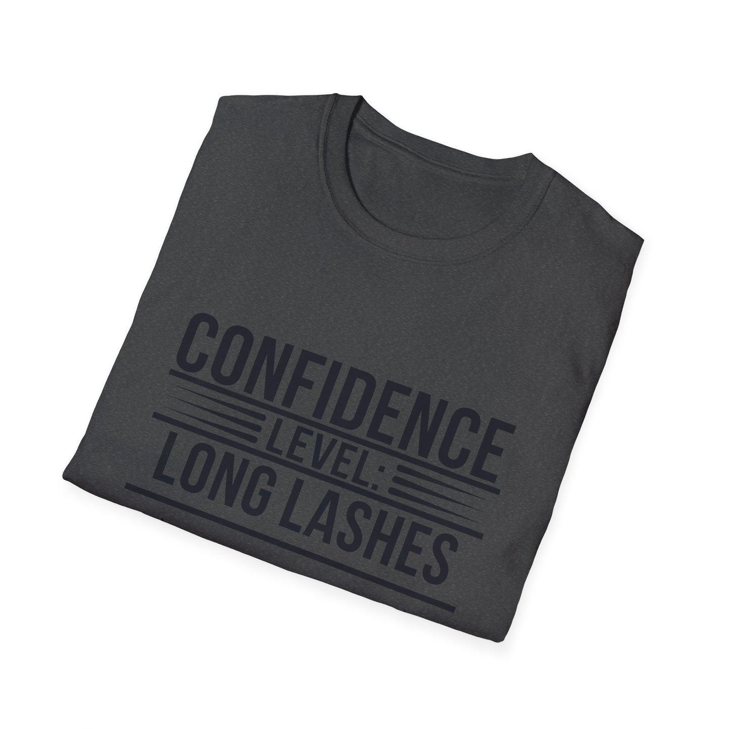 Empowering Confidence Level: Long Lashes T-Shirt | Chic Beauty Tee for Makeup Lovers & Lash Queens