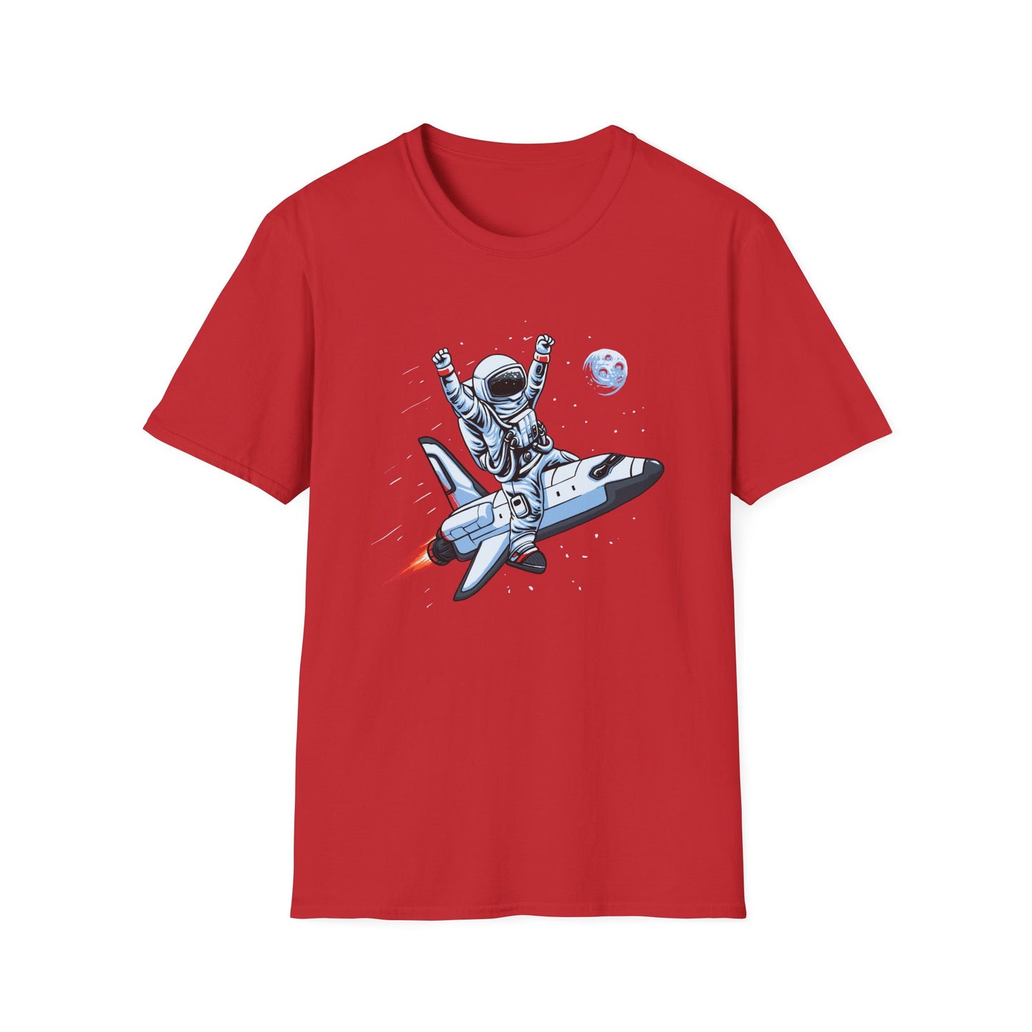 Blasting Off! Epic Astronaut Space Shuttle T-Shirt | Dynamic Galactic Adventure Tee for Space Lovers