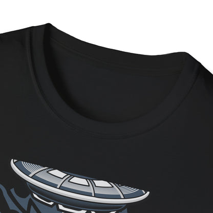Epic Alien Invasion Biker VW Beetle T-Shirt | Unique Sci-Fi Chopper Car Lover Gift Tee