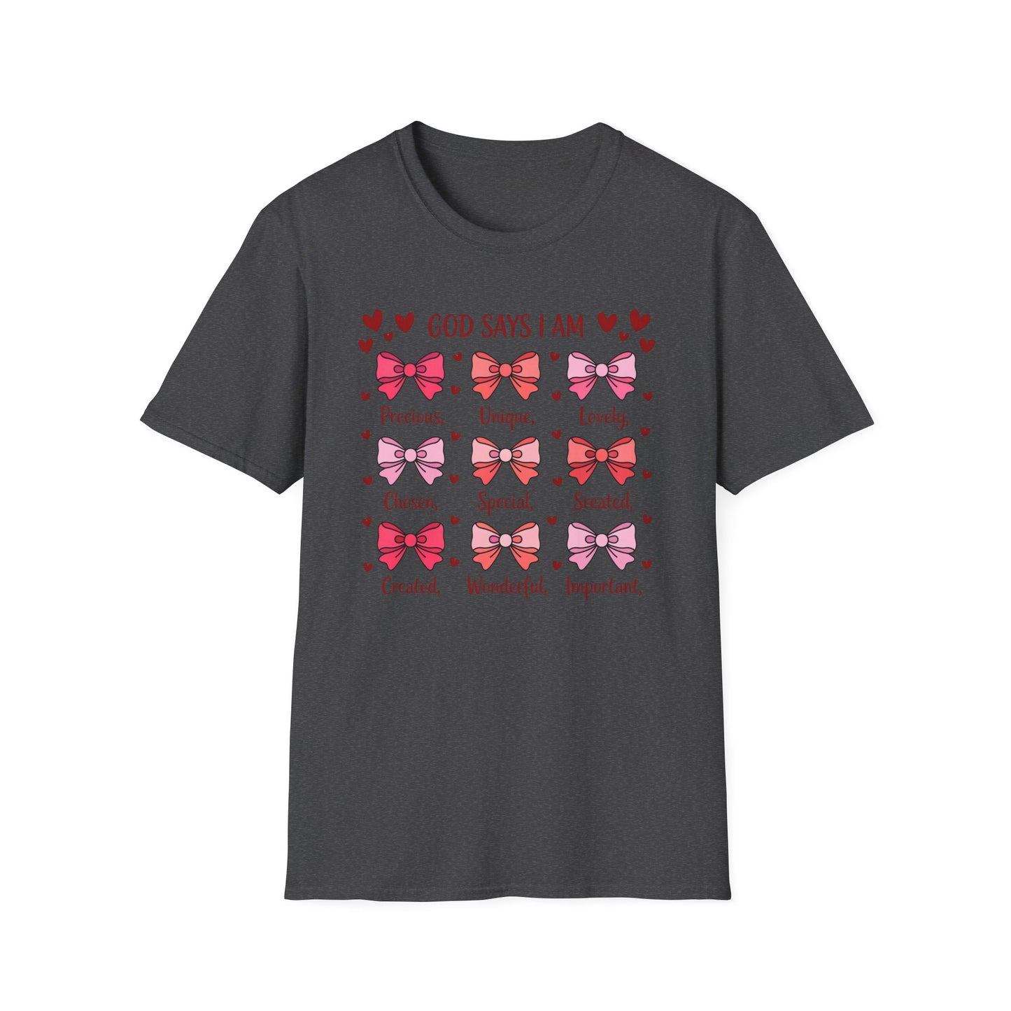 God Says I Am Precious Unique Lovely T-Shirt | Empowering Christian Affirmation Tee for Women & Girls | Faith & Self-Worth Gift