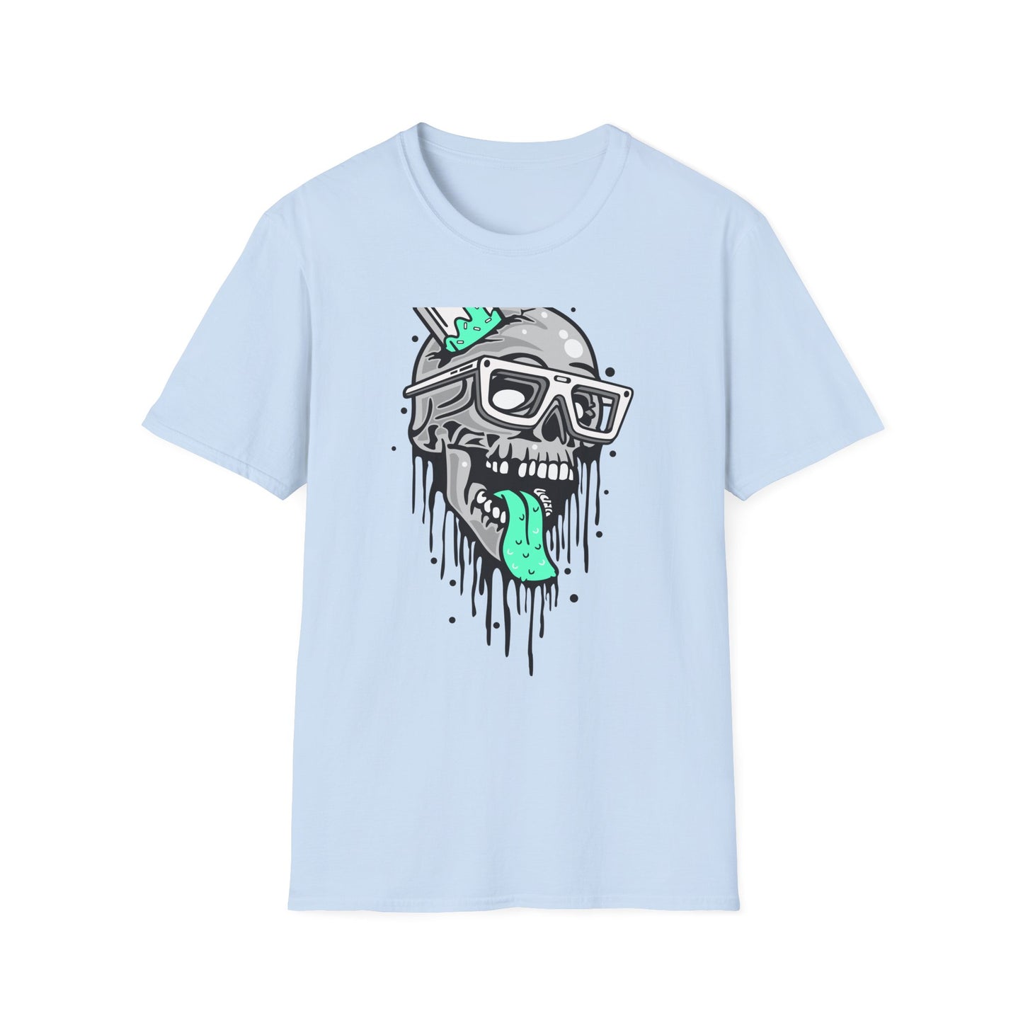 Awesome Melting Skull Popsicle T-Shirt - Cool Sunglasses & Minty Tongue Tee for Summer Vibes & Edgy Style
