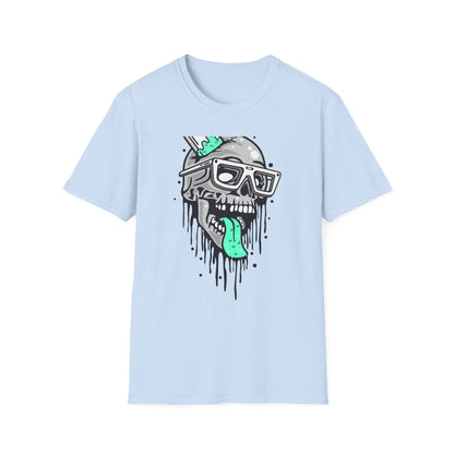 Awesome Melting Skull Popsicle T-Shirt - Cool Sunglasses & Minty Tongue Tee for Summer Vibes & Edgy Style