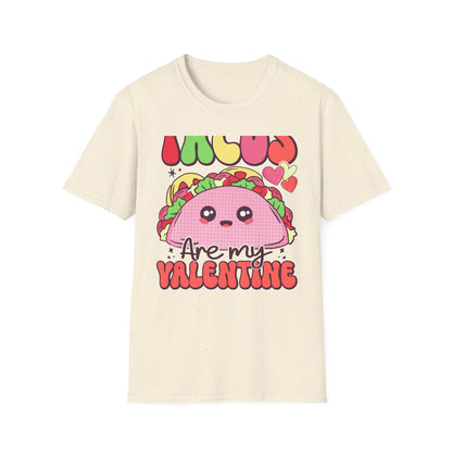 Adorable "Tacos Are My Valentine" T-Shirt | Cute Kawaii Taco Lover Tee | Funny Foodie Valentine's Day Gift for Her | Trendy & Unique