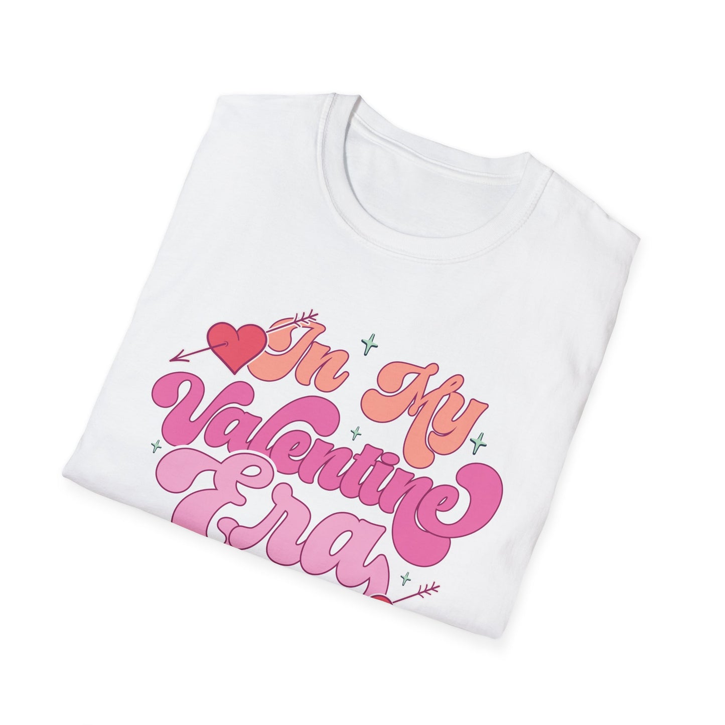 Groovy 'In My Valentine Era' T-Shirt | Retro Pink Heart Trendy Valentine's Day Tee | Sweet Love Season Gift