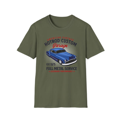 Legendary American Vintage Hotrod Custom Garage T-Shirt | Classic Car Enthusiast Apparel | Full Metal Service Tee Gift