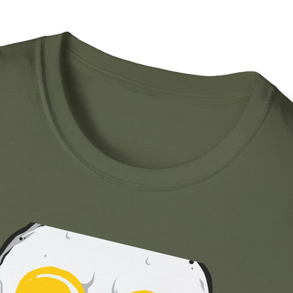 Epic Fried Egg Skull & Cross Utensils T-Shirt | Breakfast Lover & Chef Foodie Graphic Tee