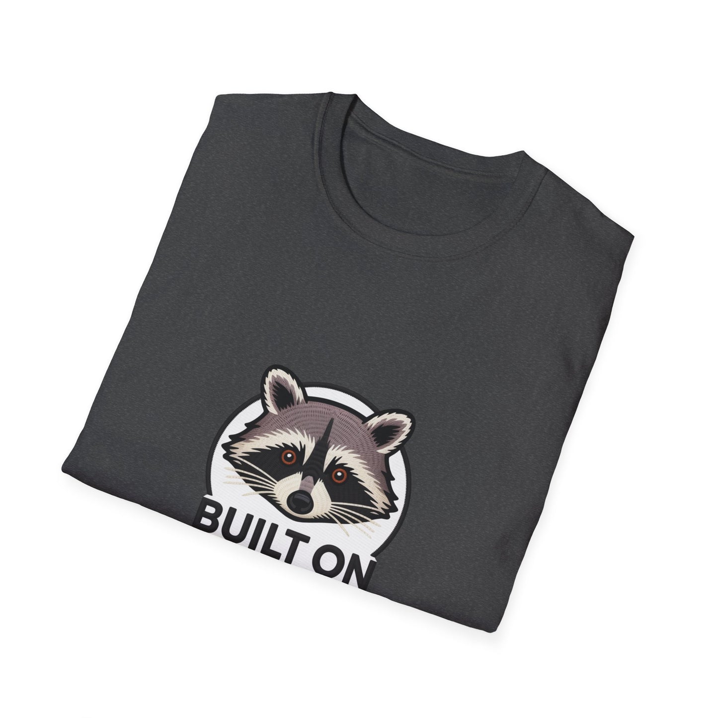 Awesome Raccoon 'Built On Snacks' T-Shirt - Hilarious Foodie Animal Tee | Ultimate Snack Lover Gift & Cozy Casual Wear