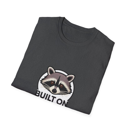 Awesome Raccoon 'Built On Snacks' T-Shirt - Hilarious Foodie Animal Tee | Ultimate Snack Lover Gift & Cozy Casual Wear
