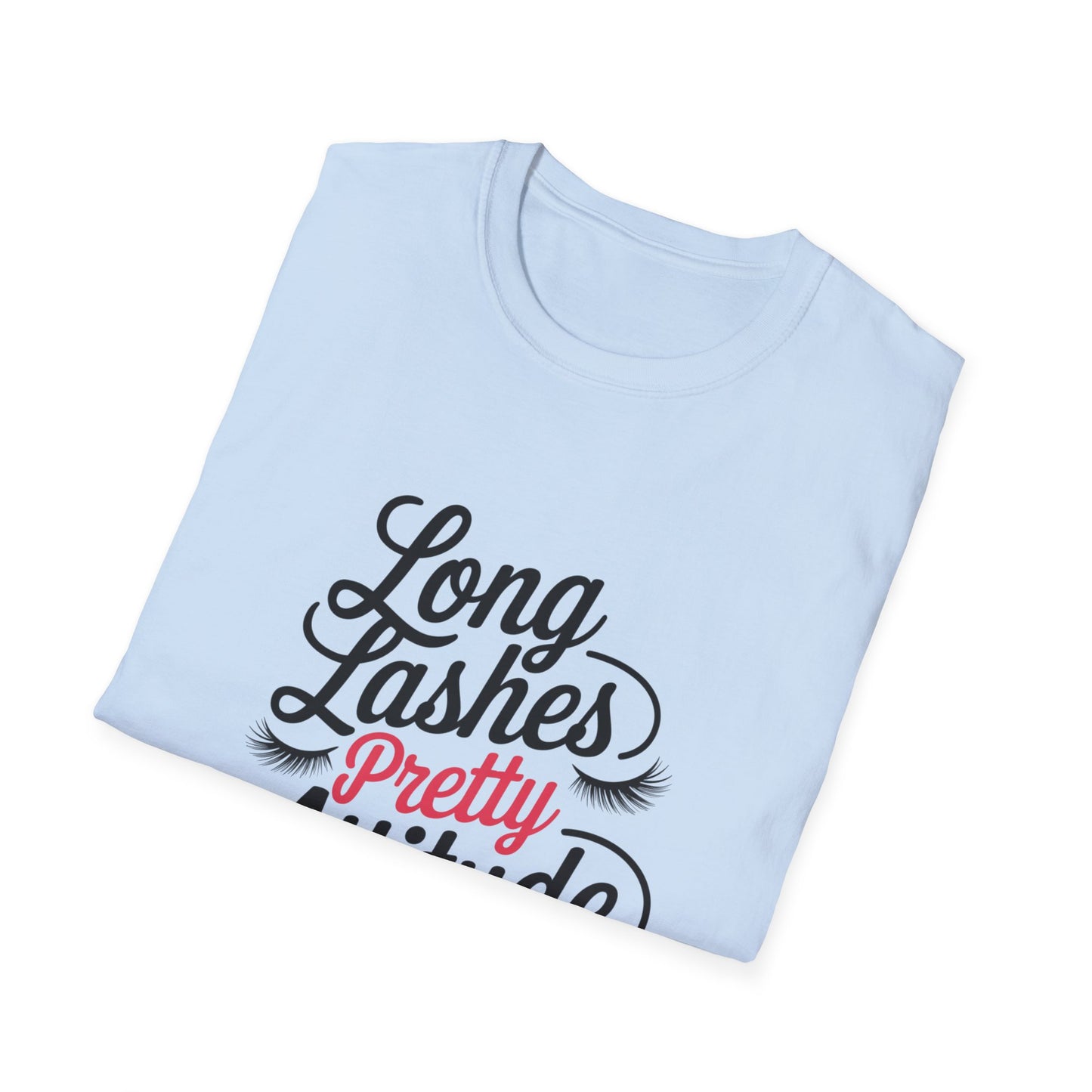 Stunning 'Pretty' Pink Script T-Shirt with Elegant Lashes | Chic Women's Glamour & Beauty Tee | Vibrant Fashion Statement