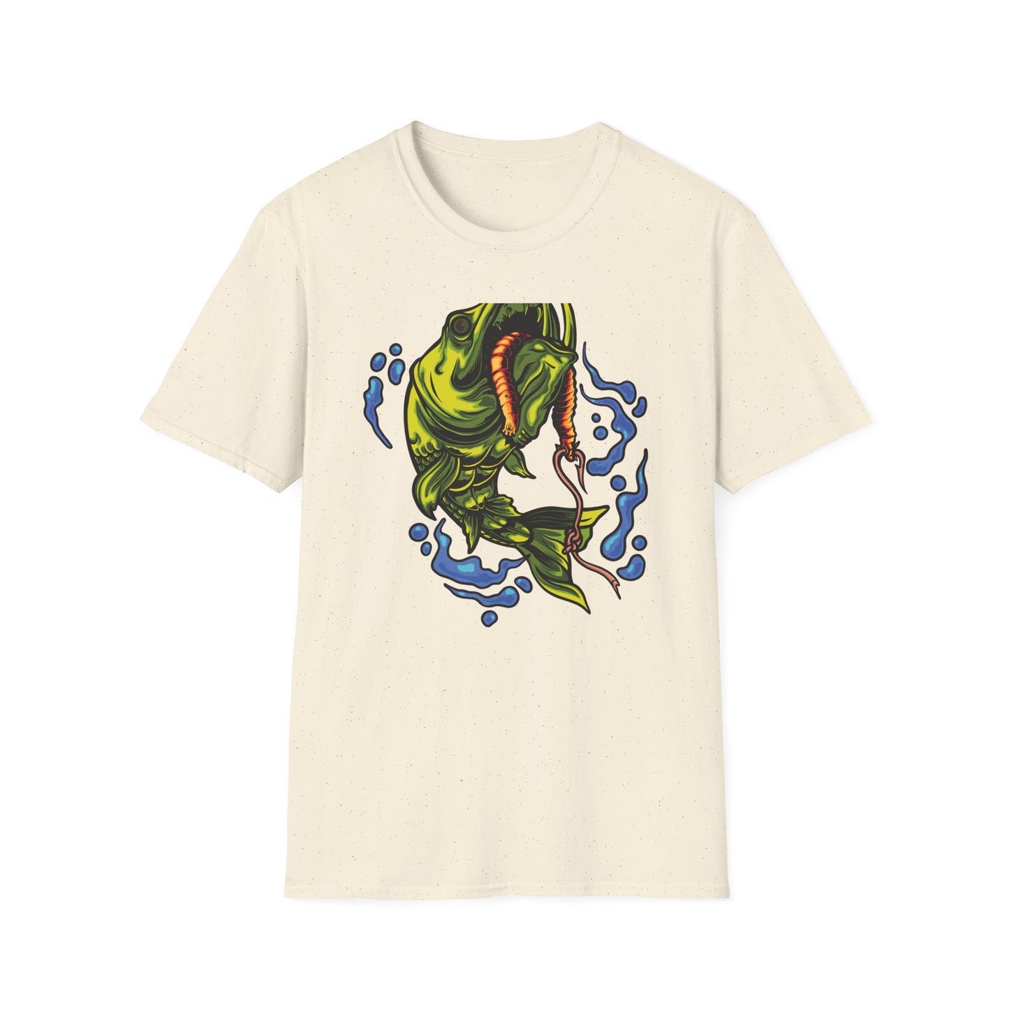Epic Vicious Fish Strike T-Shirt - Dynamic Angler Graphic Tee with Fishing Bait Design