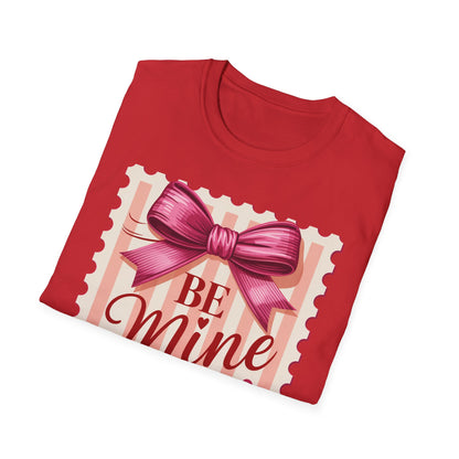 Charming Be Mine Valentine T-Shirt | Pink Bow & Hearts Design | Sweet Love Gift | Express Your Affection!